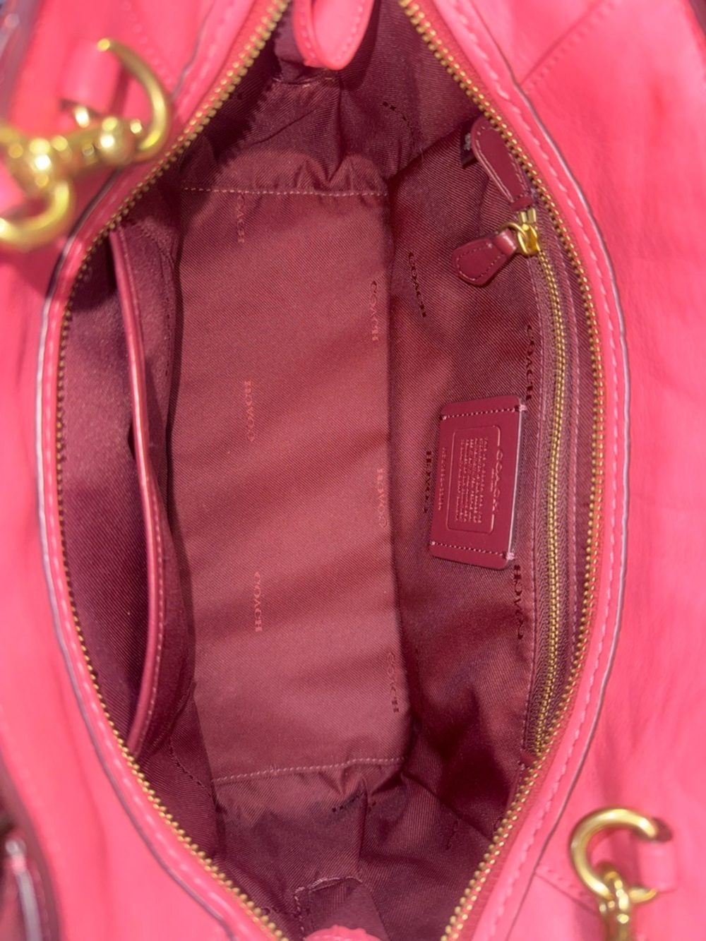 💕 Coach Dreamer 27 Orchid Pink Leather Satchel Crossbody Gold Hardware ✨ - Picture 13 of 15